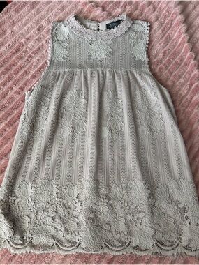 Miss Chievous Dusty Pink Lace Sleeveless Blouse